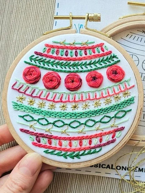 Jessica Long Embroidery Embroidery Kit *Pre-Order* 4" Beginner Deck the Halls Embroidery Kit
