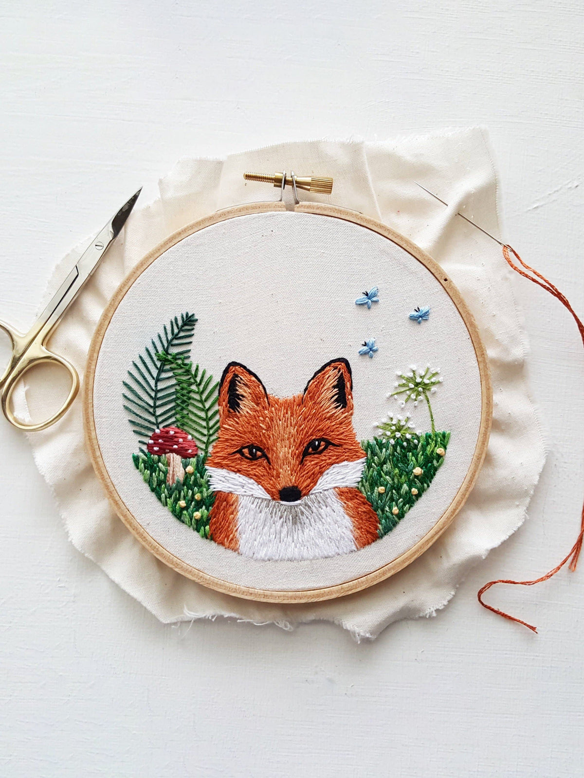 Jessica Long Embroidery Embroidery Kit Red Fox Embroidery Kit