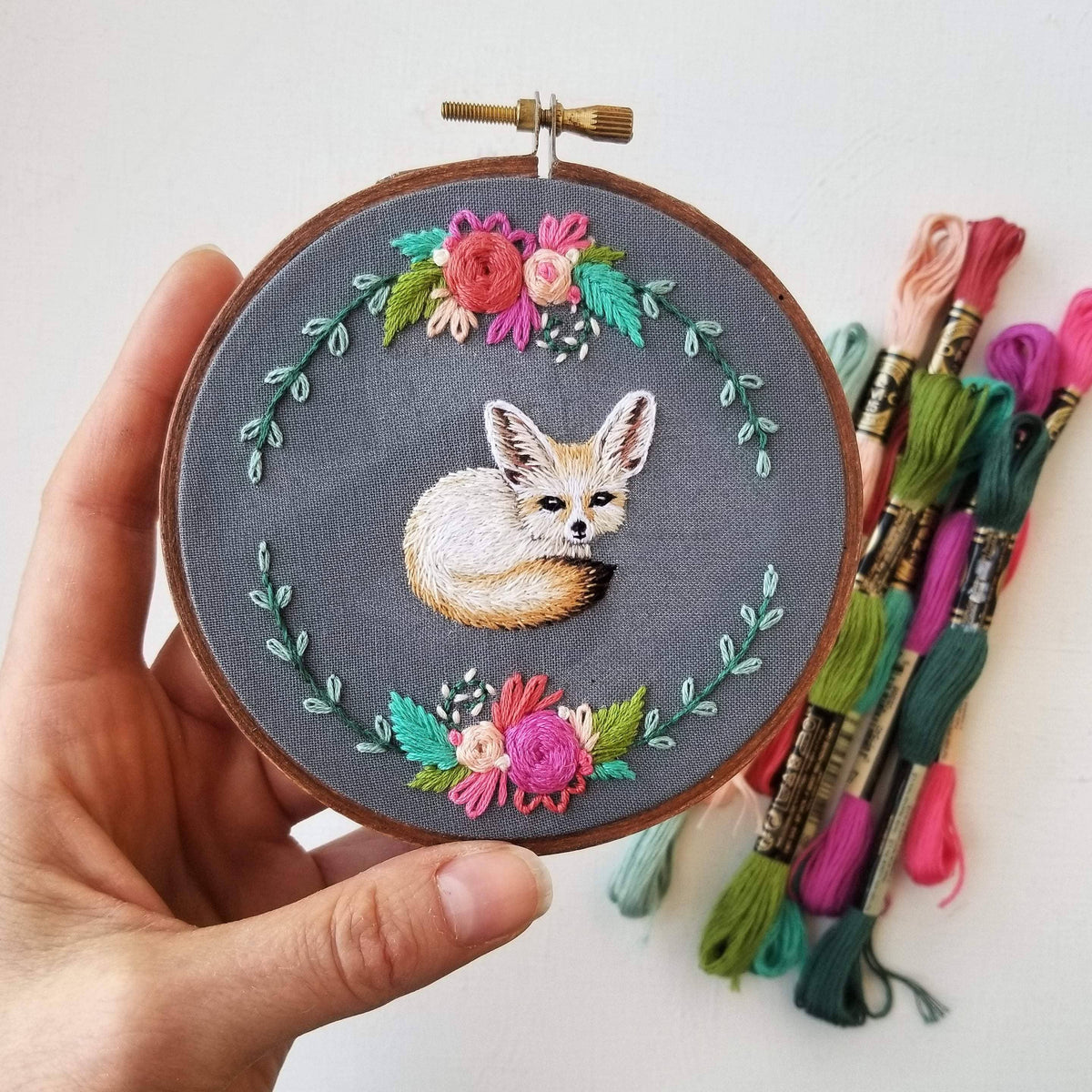 Jessica Long Embroidery Fennec Fox Embroidery Kit