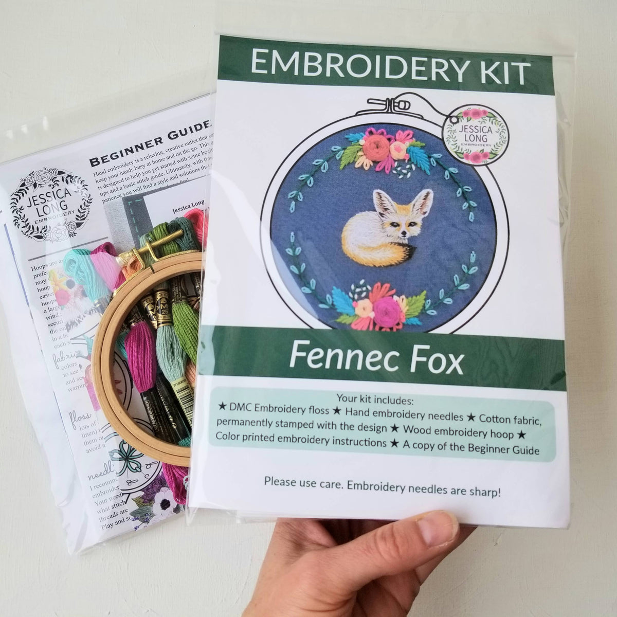 Jessica Long Embroidery Fennec Fox Embroidery Kit