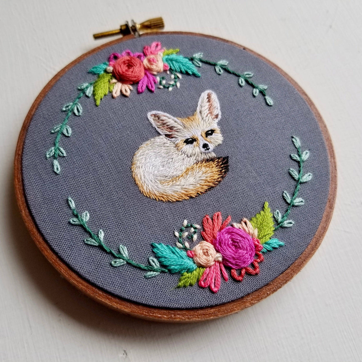 Jessica Long Embroidery Fennec Fox Embroidery Kit