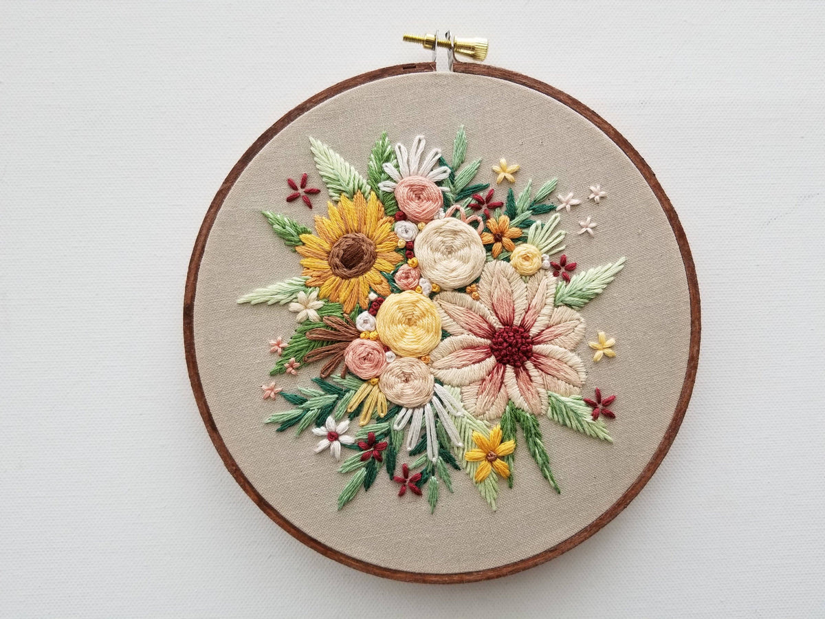 Jessica Long Embroidery Floral Harvest Embroidery Kit