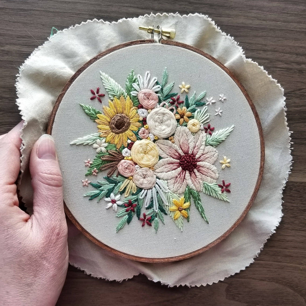 Jessica Long Embroidery Floral Harvest Embroidery Kit