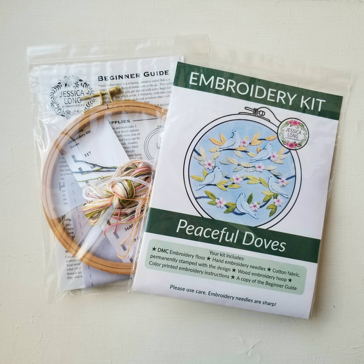 Jessica Long Embroidery Peaceful Doves Embroidery Kit