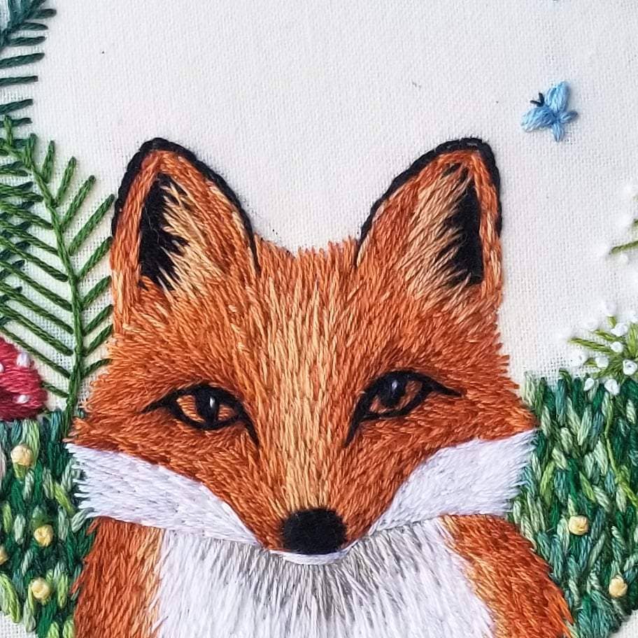 Jessica Long Embroidery Red Fox Embroidery Kit