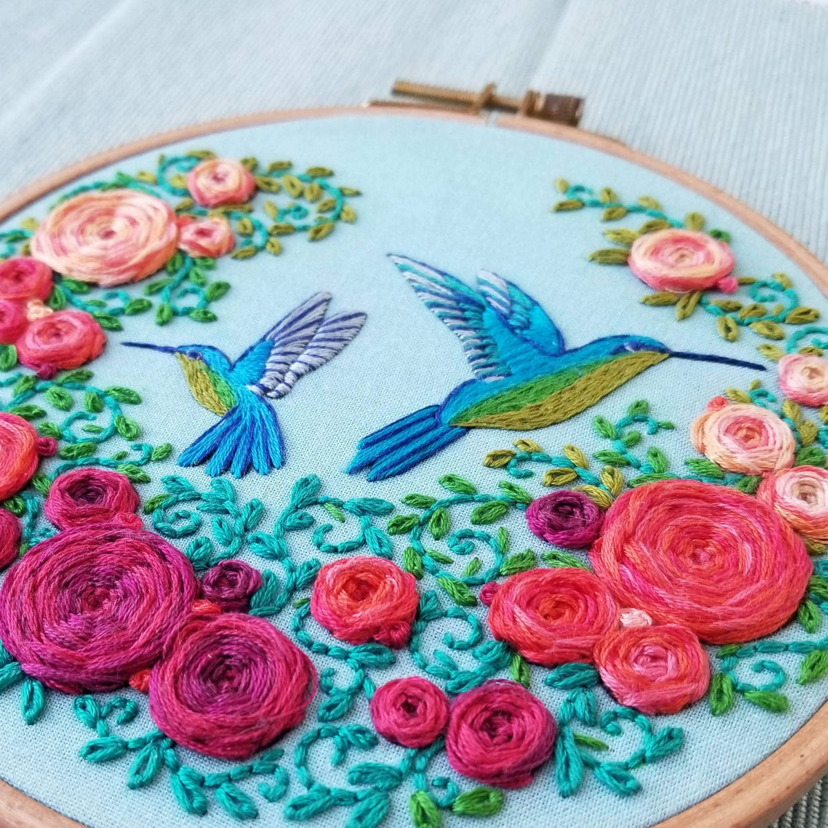 Jessica Long Embroidery Summer Hummingbird Embroidery Kit