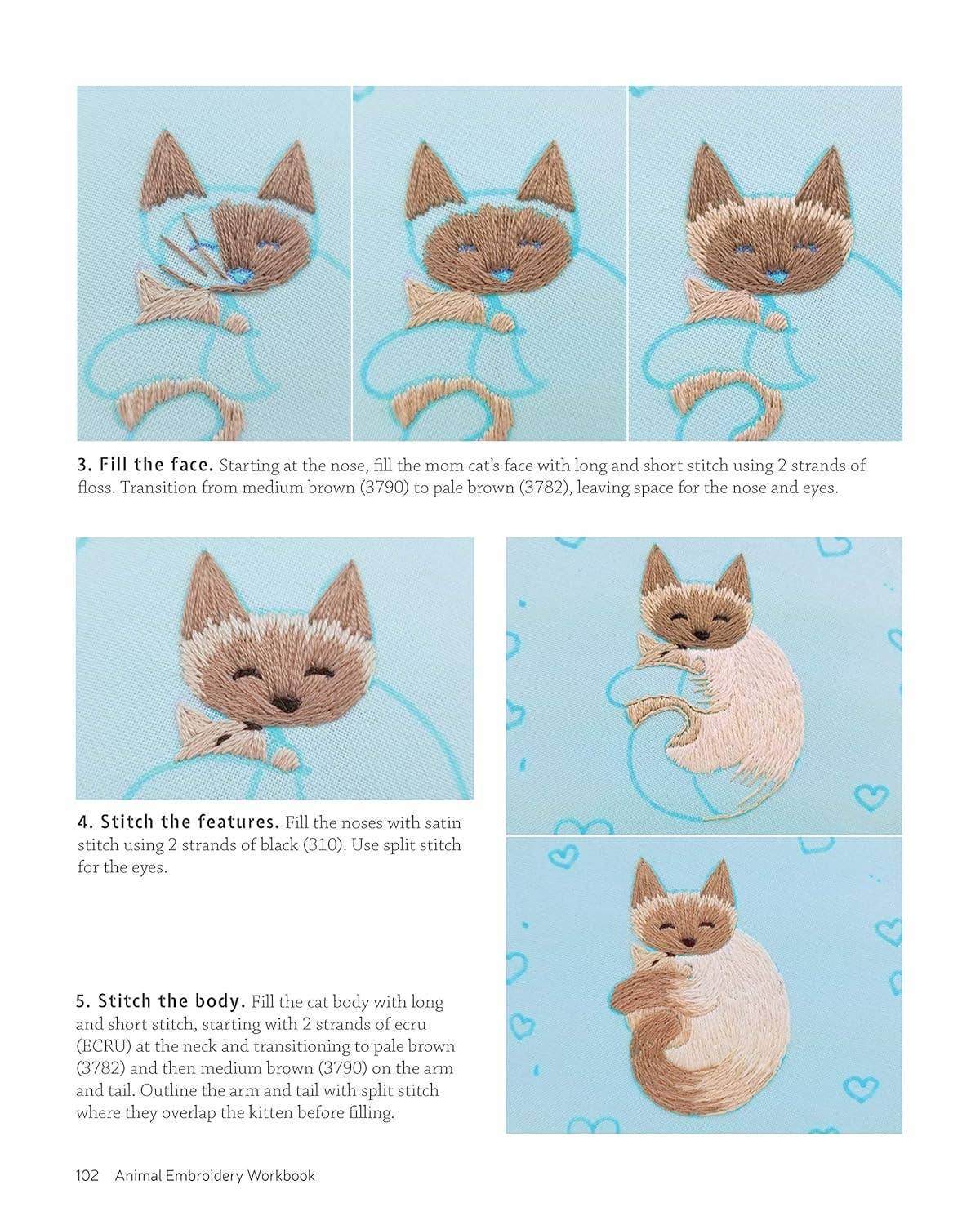 Jessica Long's Animal Embroidery Workbook - Step - by - Step Techniques (Paperback) - Shop at Persephone's Hearth