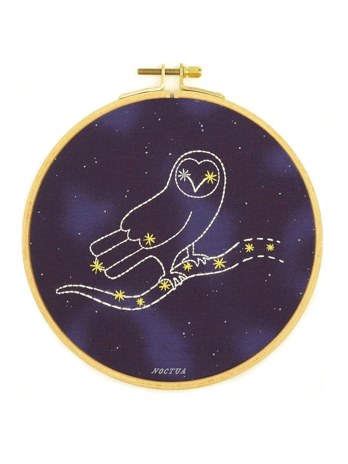 Kiriki Press Embroidery Kit 6" Beginner "Noctua" Constellation Embroidery Kit