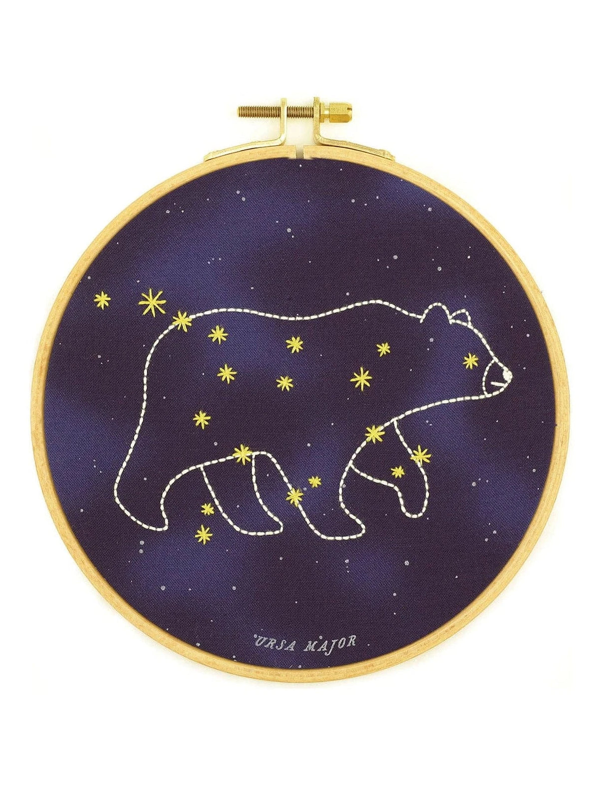 Kiriki Press Embroidery Kit 6" Beginner "Ursa Major" Constellation Embroidery Kit