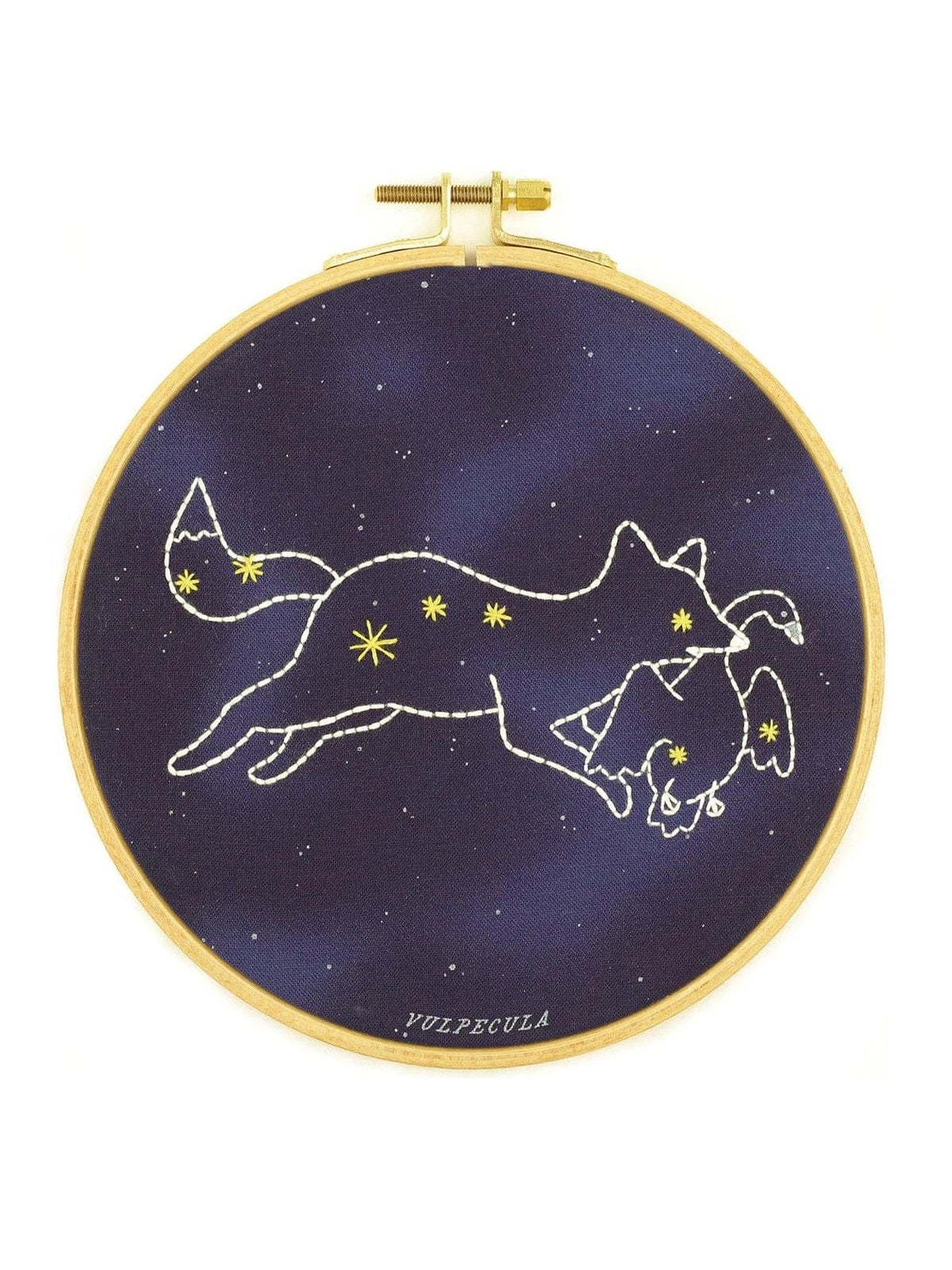 Kiriki Press Embroidery Kit 6" Beginner "Vulpecula" Constellation Embroidery Kit