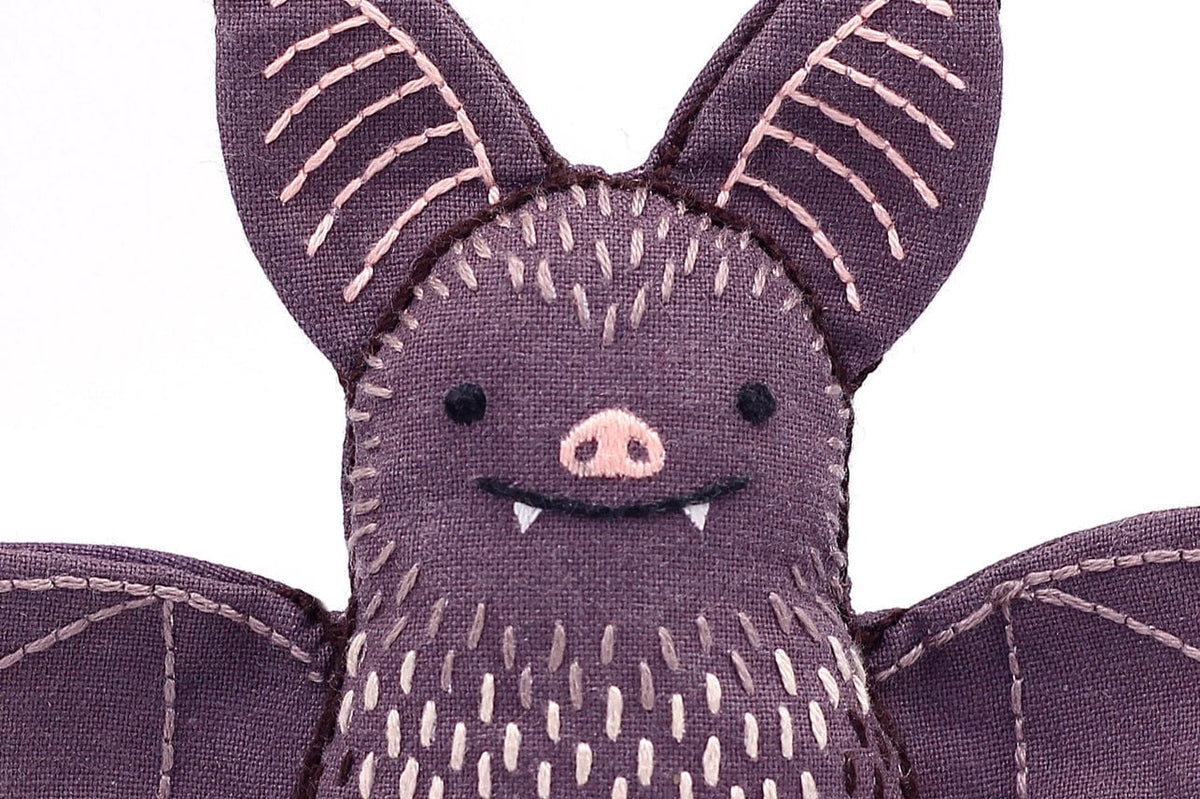 Kiriki Press Embroidery Kit Beginner "Bat" Embroidery Doll - FULL Starter Kit