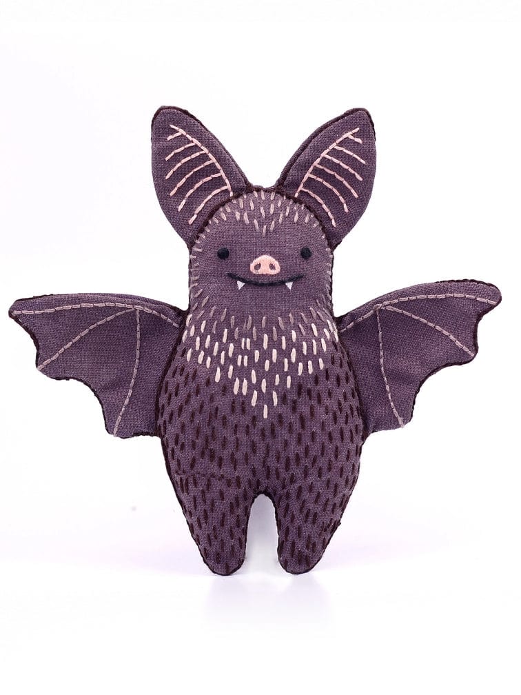 Kiriki Press Embroidery Kit Beginner "Bat" Embroidery Doll - FULL Starter Kit