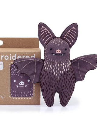 Kiriki Press Embroidery Kit Beginner "Bat" Embroidery Doll - FULL Starter Kit