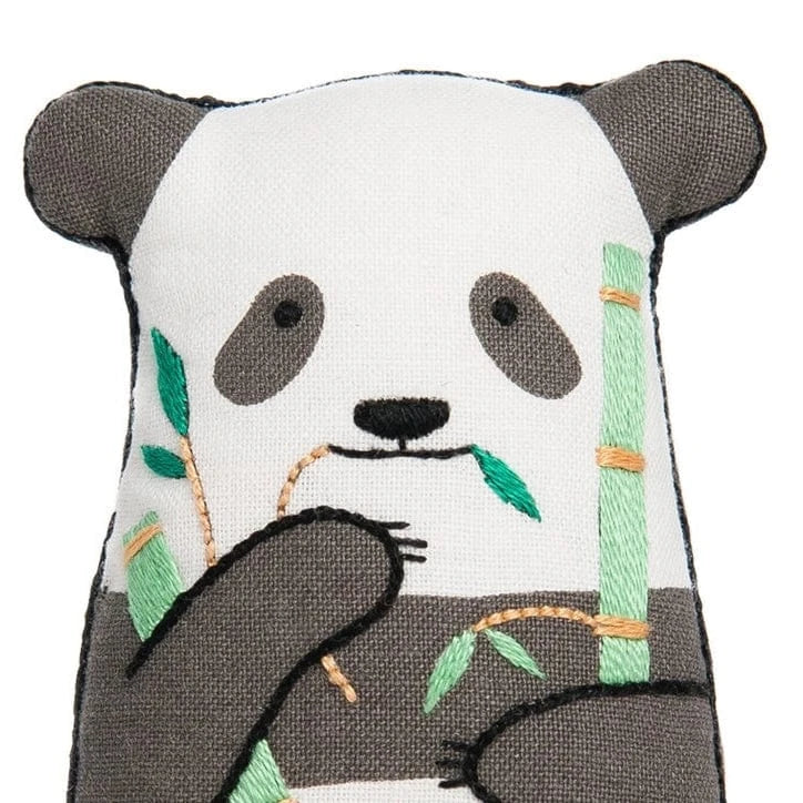 Kiriki Press Embroidery Kit Beginner "Panda" Embroidery Doll Kit
