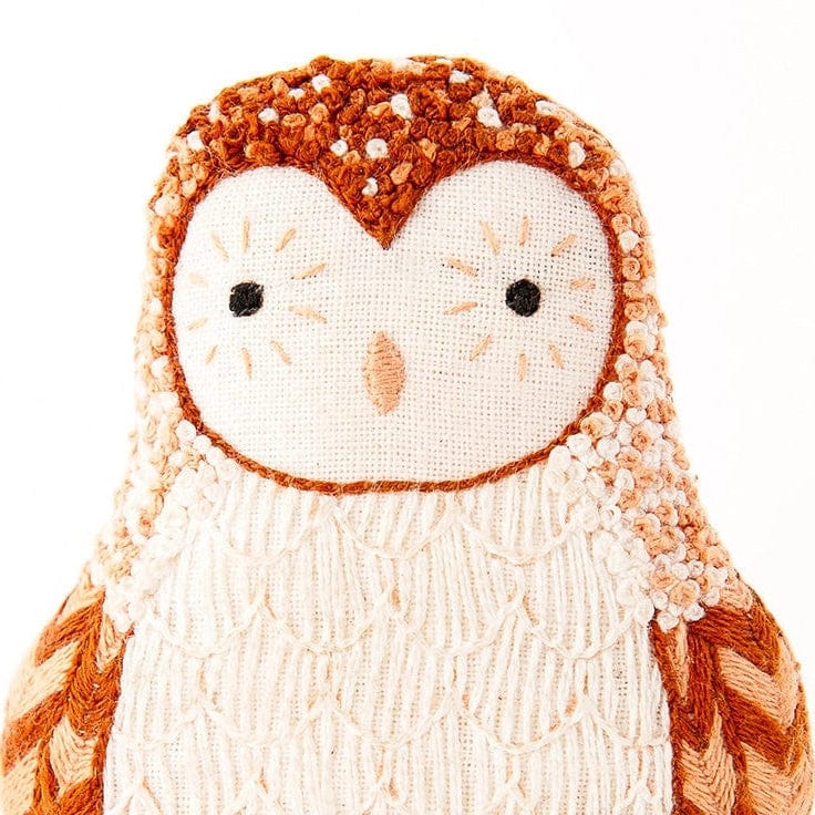 Kiriki Press Embroidery Kit *February pre-order* "Barn Owl" Embroidery Doll - FULL Starter Kit