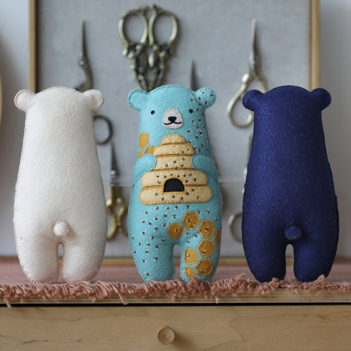Kiriki Press Embroidery Kit *Limited December Pre-Order* Glowbear Embroidery & Felt Doll Kit