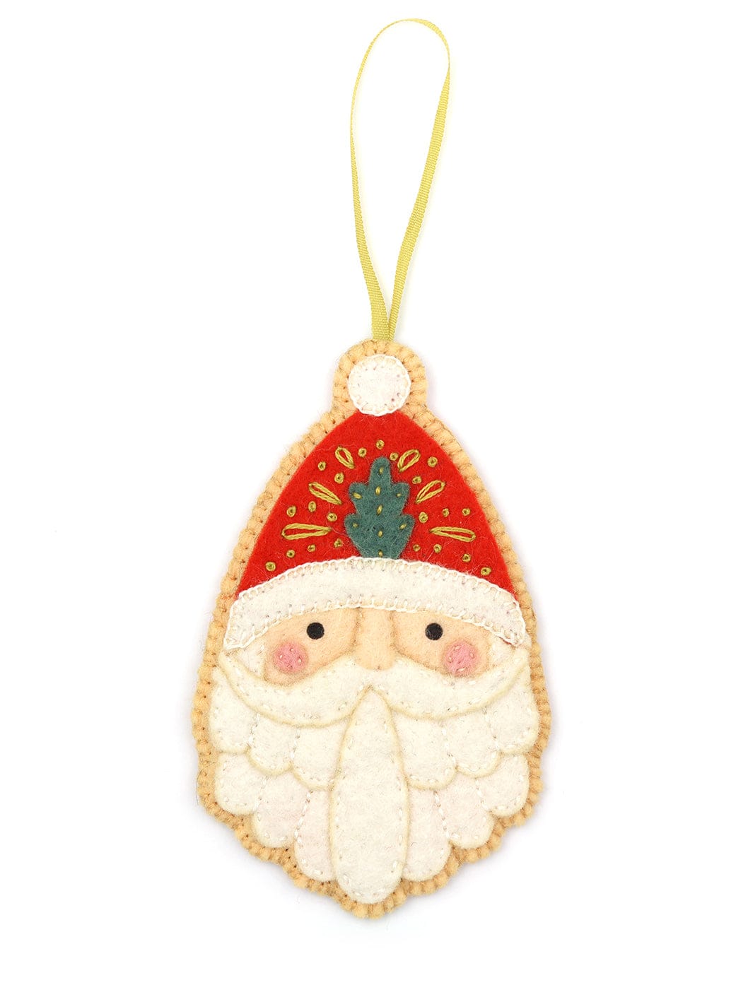 Kiriki Press Embroidery Kit *Limited December Pre-Order* Santa Ornament Embroidery Felt Kit