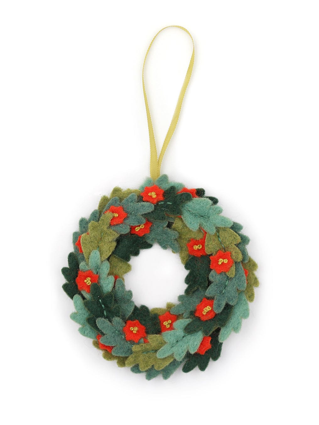 Kiriki Press Embroidery Kit *Limited December Pre-Order* Wreath Ornament Embroidery Felt Kit