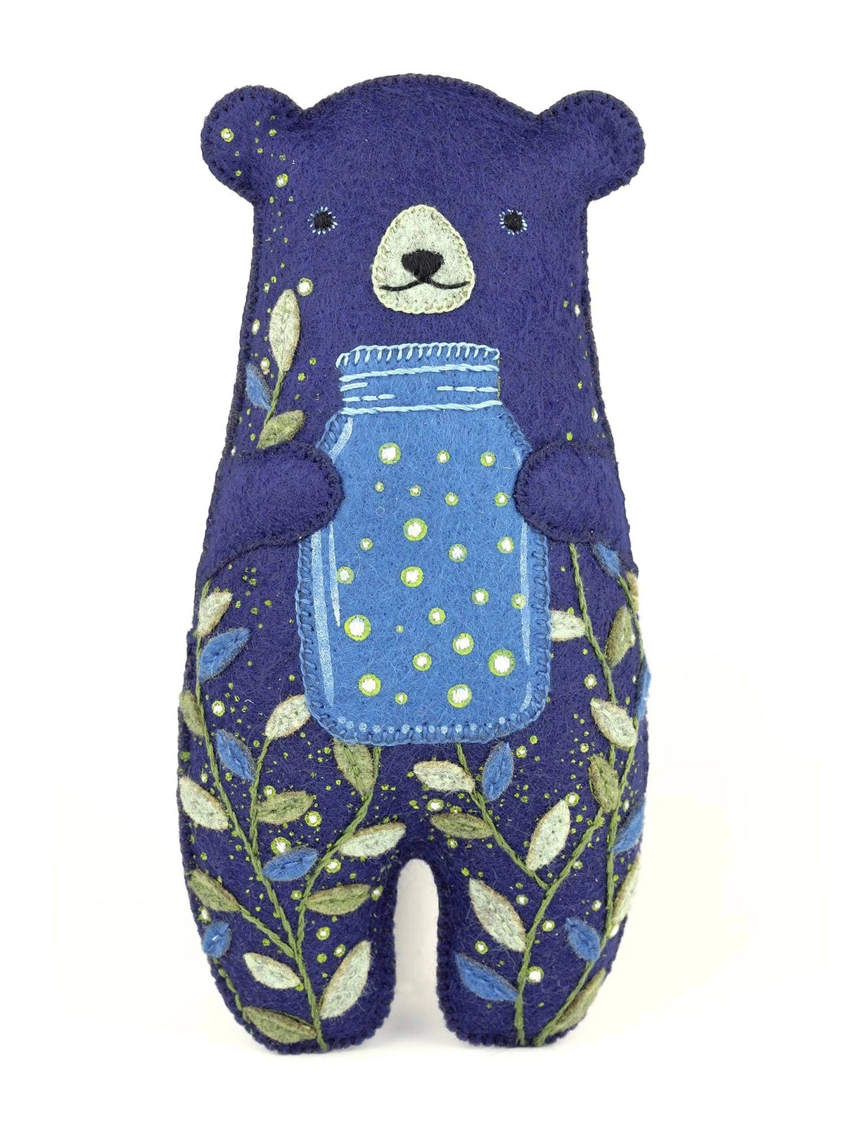 Kiriki Press Embroidery Kit *Limited Edition* Beginner Glowbear Embroidery & Felt Doll Kit