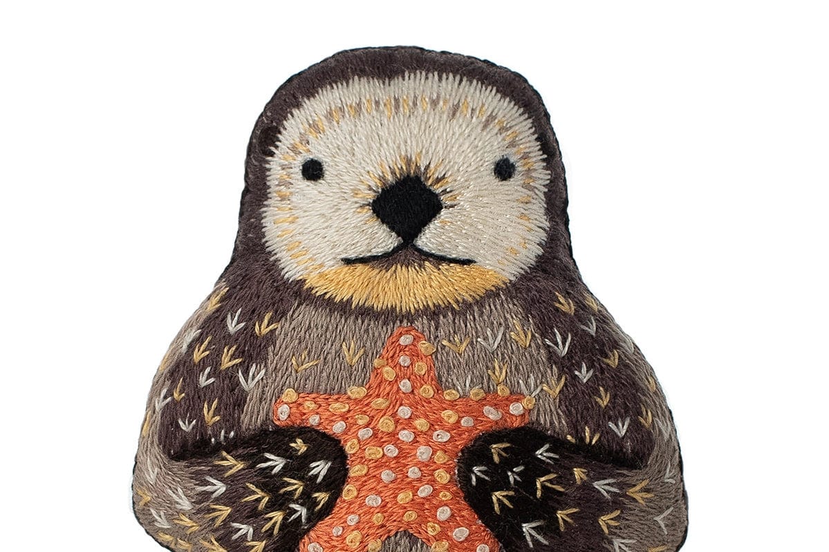 Kiriki Press Embroidery Kit "Otter" Embroidery Doll - FULL Starter Kit