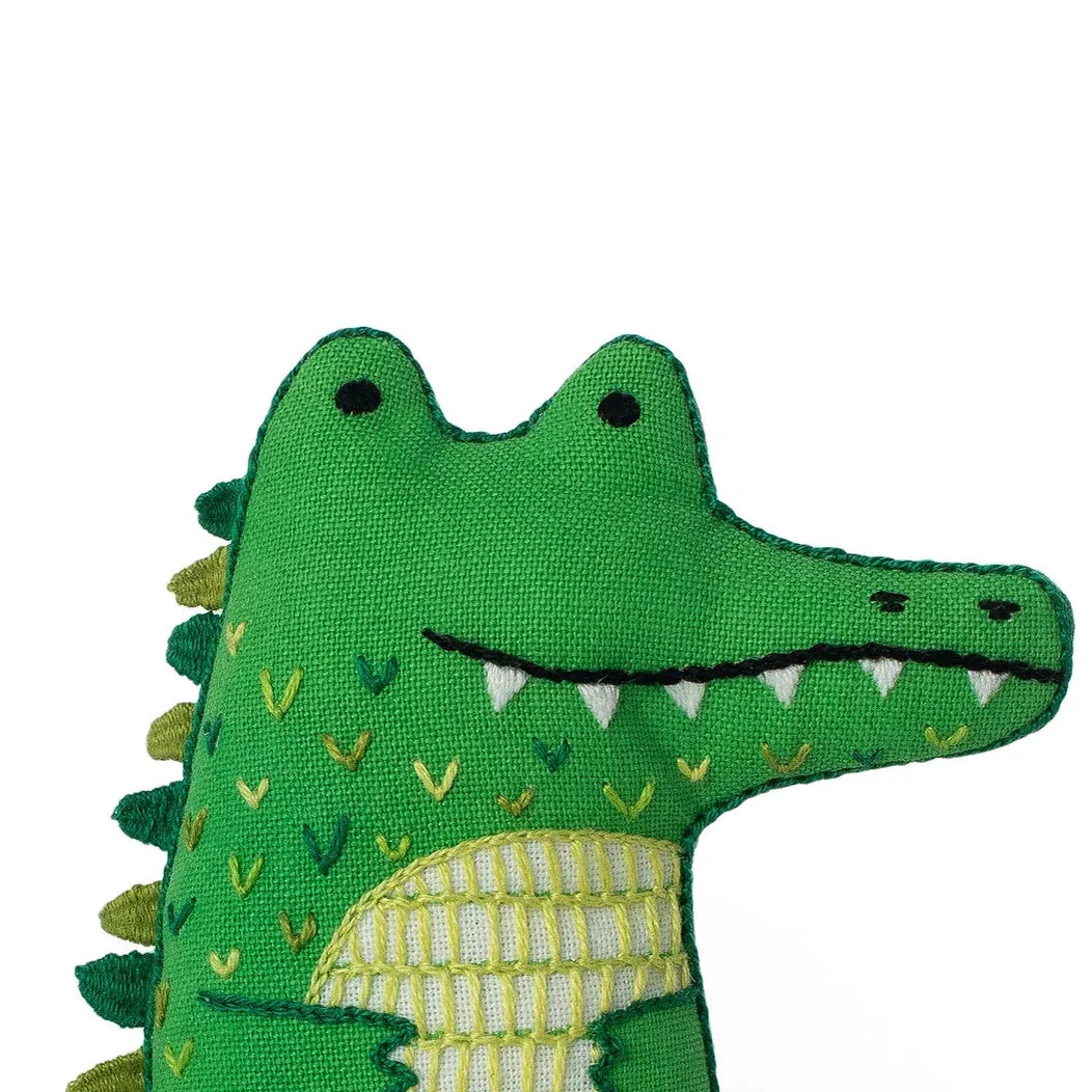 Kiriki Press Embroidery Kit *Pre-Order* Beginner "Alligator" Embroidery Doll Kit