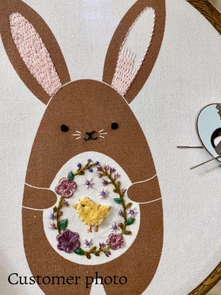 Kiriki Press Embroidery Kit *Pre-Order* Beginner "Bunny" Embroidery Doll Kit