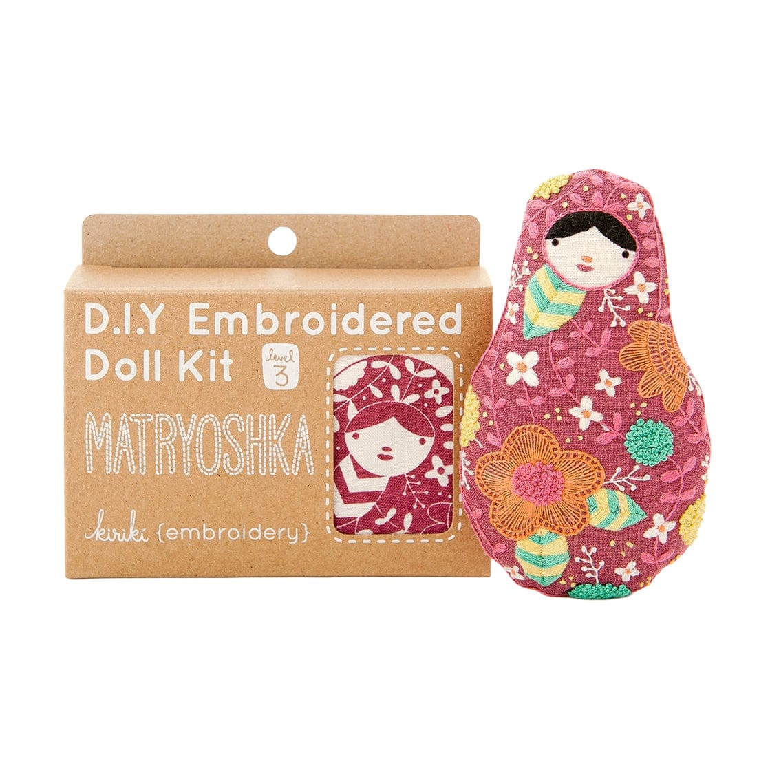 Kiriki Press Embroidery Kit *Pre-Order* "Matryoshka" Embroidery Doll Kit