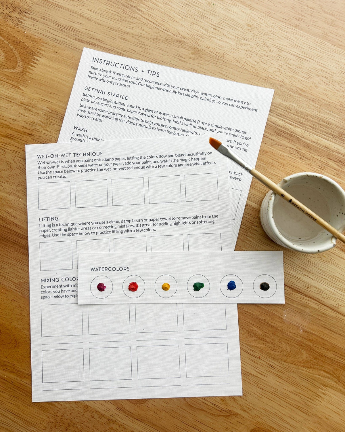 "Ladybug" All - In - One Beginner Watercolor Kit - Shop at Persephone's Hearth