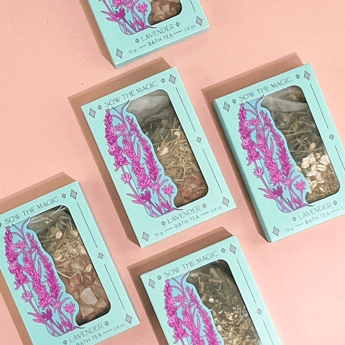 Lavender Lovers Tarot Botanical Bath Tea Box - Shop at Persephone's Hearth