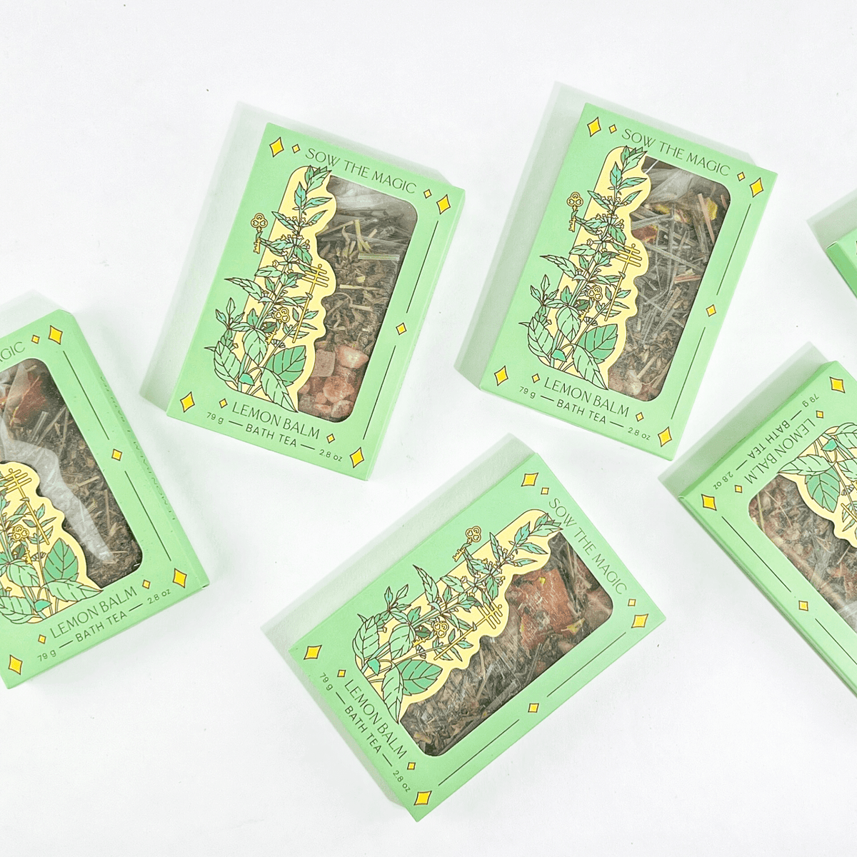 Lemon Balm Tarot Botanical Bath Tea Box - Shop at Persephone's Hearth