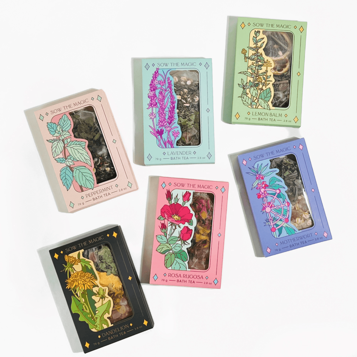 Lemon Balm Tarot Botanical Bath Tea Box - Shop at Persephone's Hearth