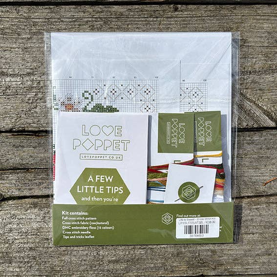 Life Is Sweet Cross Stitch Kit (Hoop not included) - Shop at Persephone's Hearth