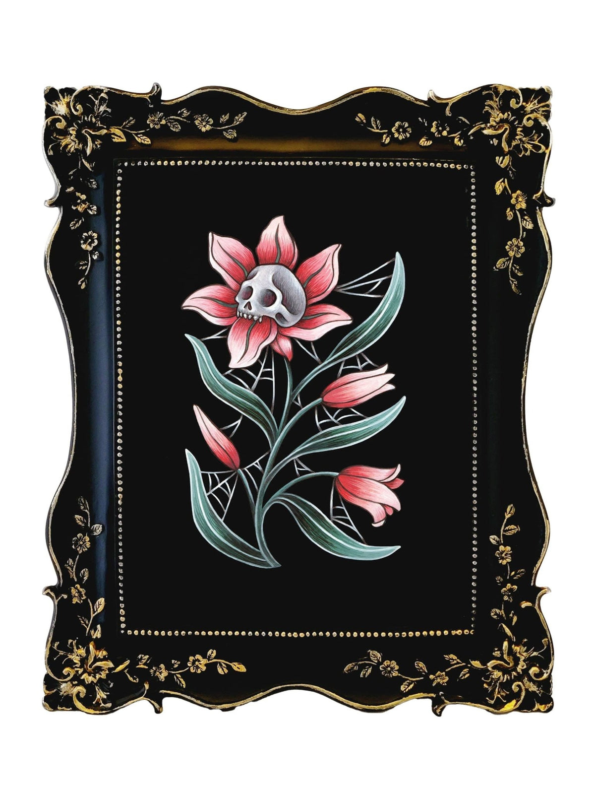 "Lily of Death" Framed Original Watercolor Painting, 6x8" - Shop at Persephone's Hearth