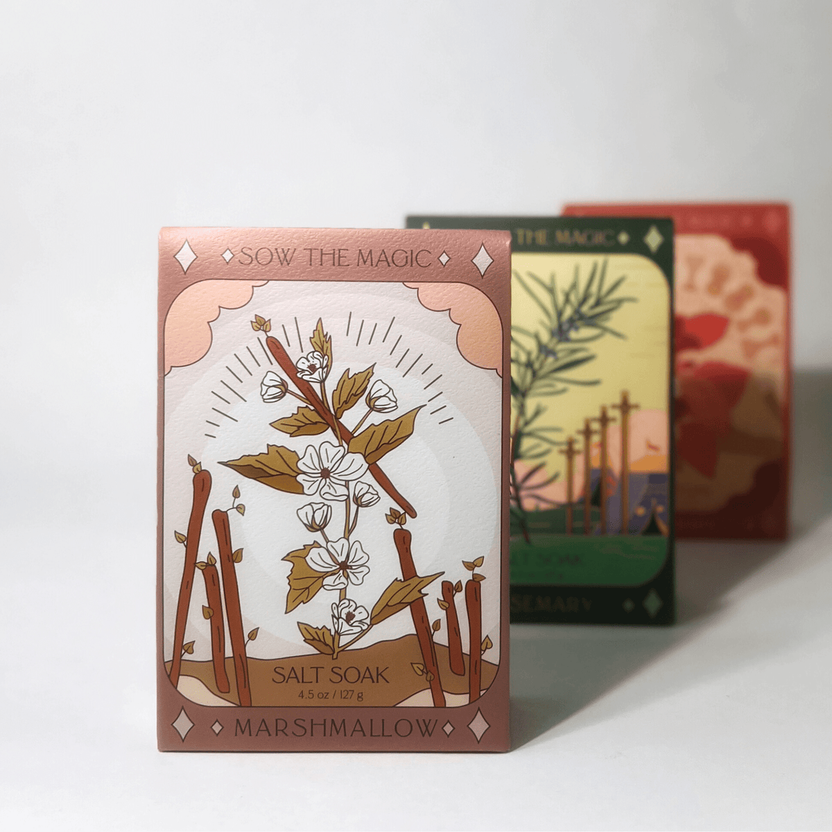 Marshmallow Tarot Bath Salt Soak - Shop at Persephone's Hearth