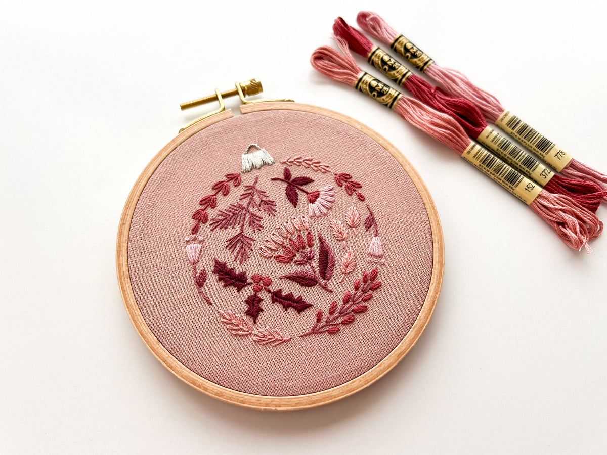 Matryoshka Doll Shop Christmas Bauble Embroidery Kit, Tree Ornament Craft Kit DIY