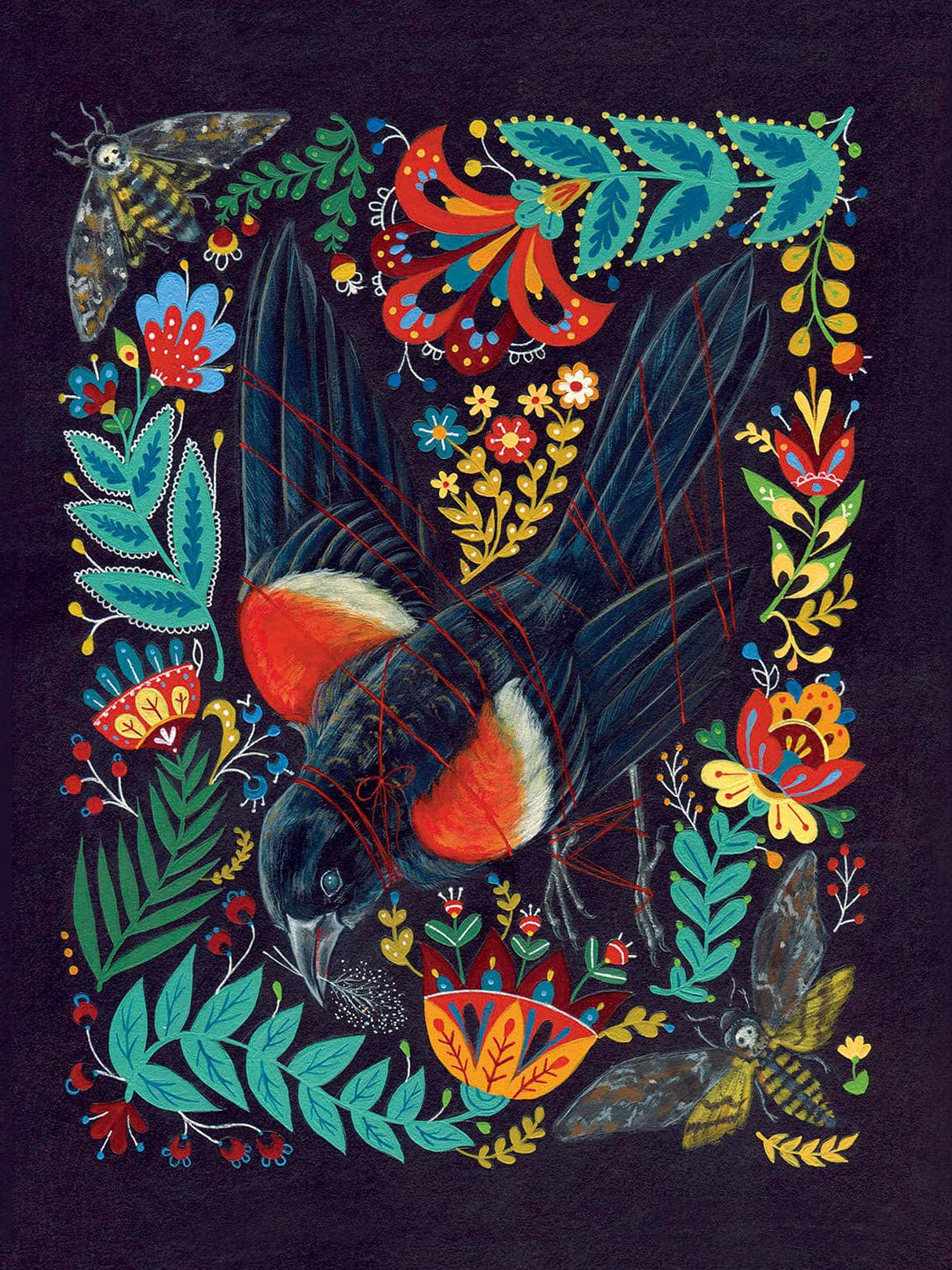 "Memento" Folk Art Print, 10" x 8" - Shop at Persephone's Hearth