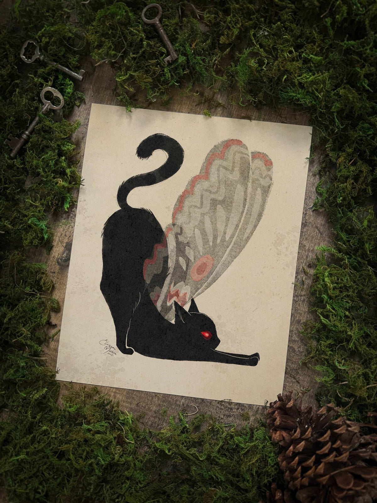 "Meowthman: Big Stretch" Art Print, multiple sizes - Shop at Persephone's Hearth