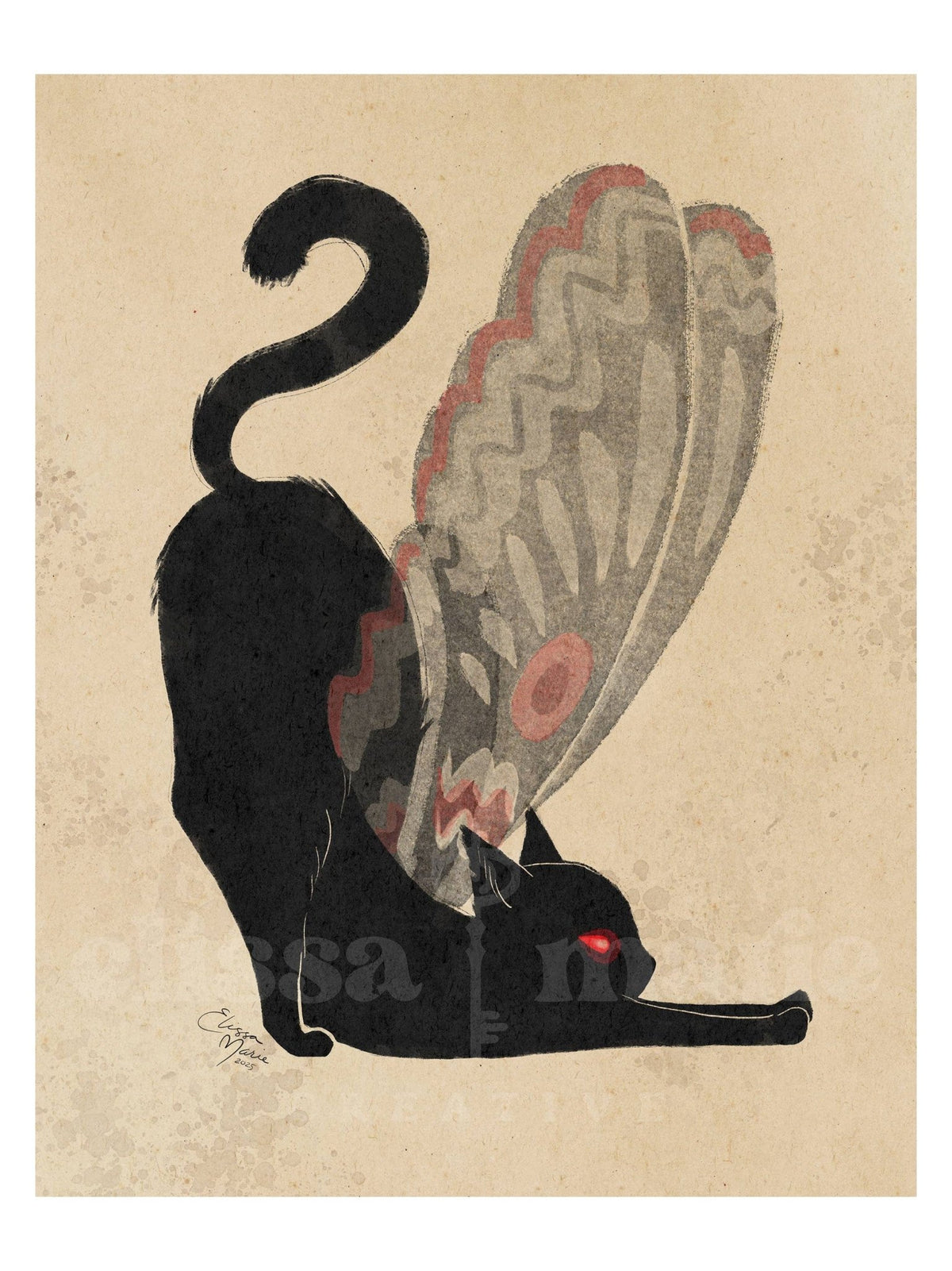 "Meowthman: Big Stretch" Art Print, multiple sizes - Shop at Persephone's Hearth