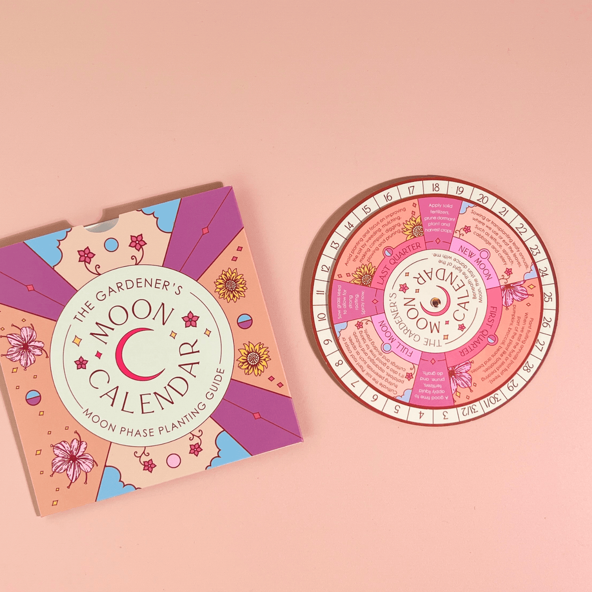 Moon Phase Calendar Spinner Planting Guide - Shop at Persephone's Hearth