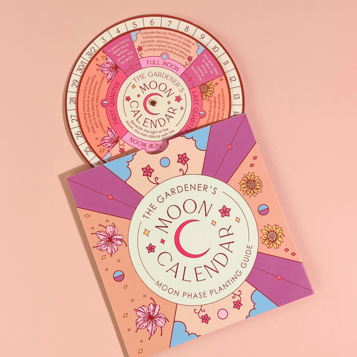 Moon Phase Calendar Spinner Planting Guide - Shop at Persephone's Hearth