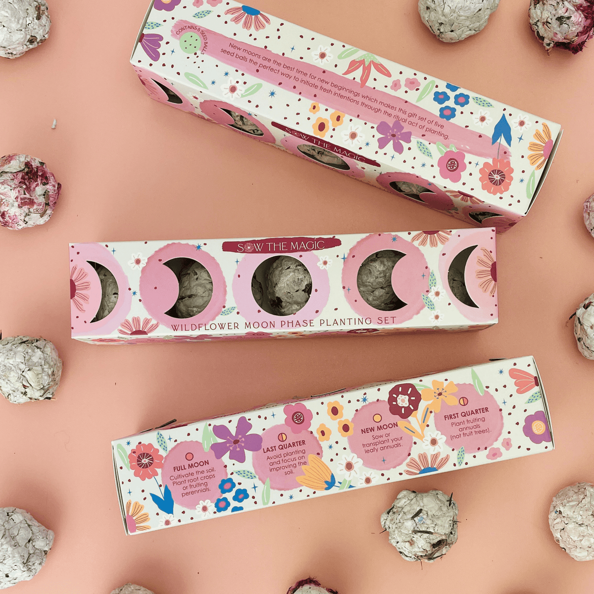 Moon Phase Wildflower Seed Ball Planting Set - Shop at Persephone's Hearth