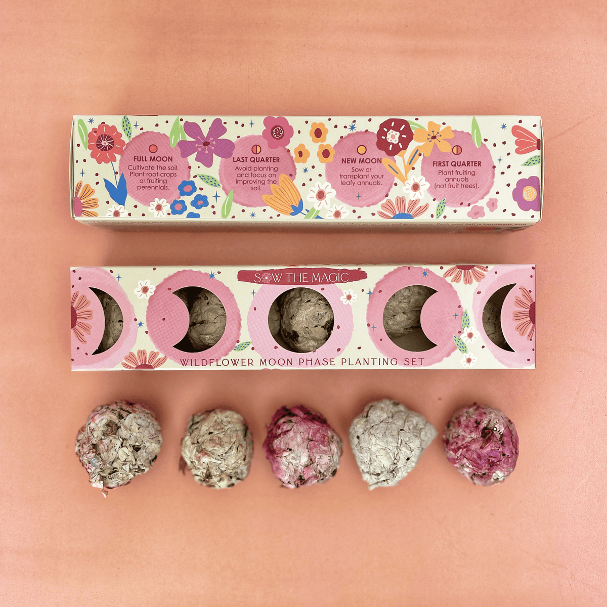 Moon Phase Wildflower Seed Ball Planting Set - Shop at Persephone's Hearth