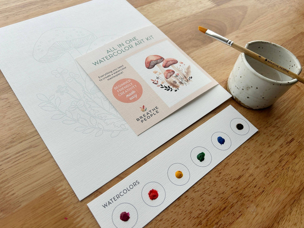 "Mushroom Forest" All - In - One Watercolor Kit - Shop at Persephone's Hearth