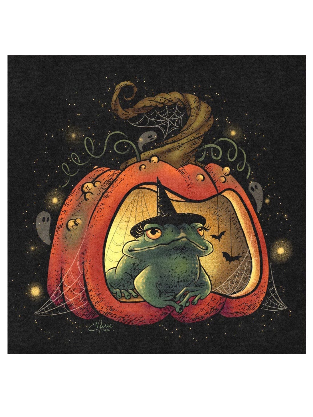 "My Hoppy Place" Art Print, 8" x 8" - Shop at Persephone's Hearth