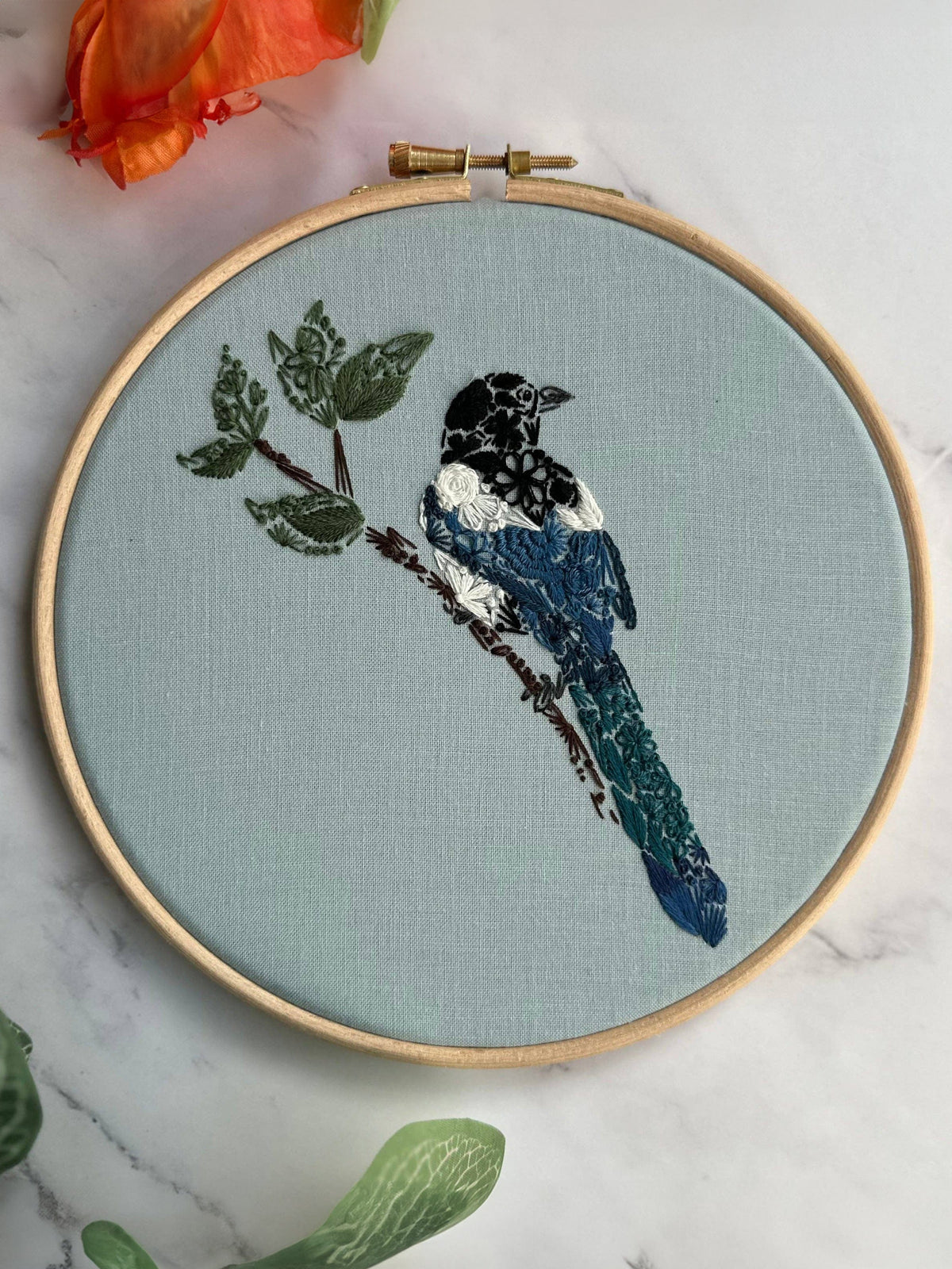 Nest Embirdery Embroidery Kit 7" Beginner Mister Magpie Embroidery Kit