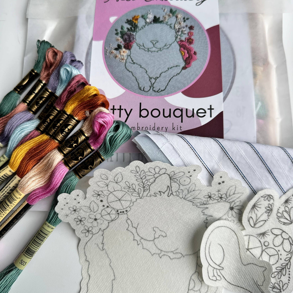 Nest Embirdery Kitty Bouquet Kit