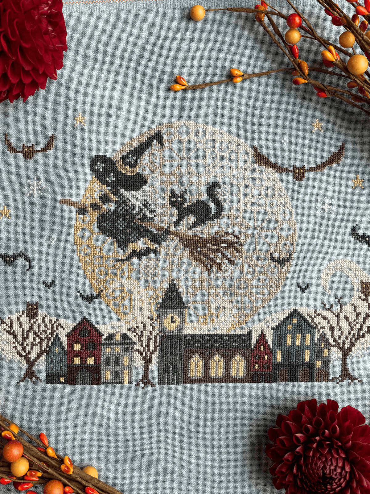Night Riders Cross Stitch Kit (Hoop not included) - Shop at Persephone's Hearth