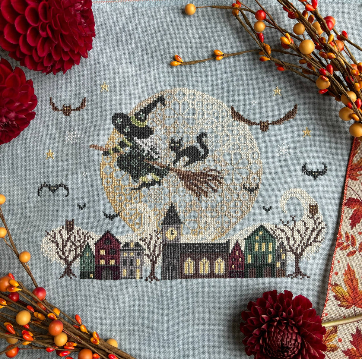 Night Riders Cross Stitch Kit (Hoop not included) - Shop at Persephone's Hearth