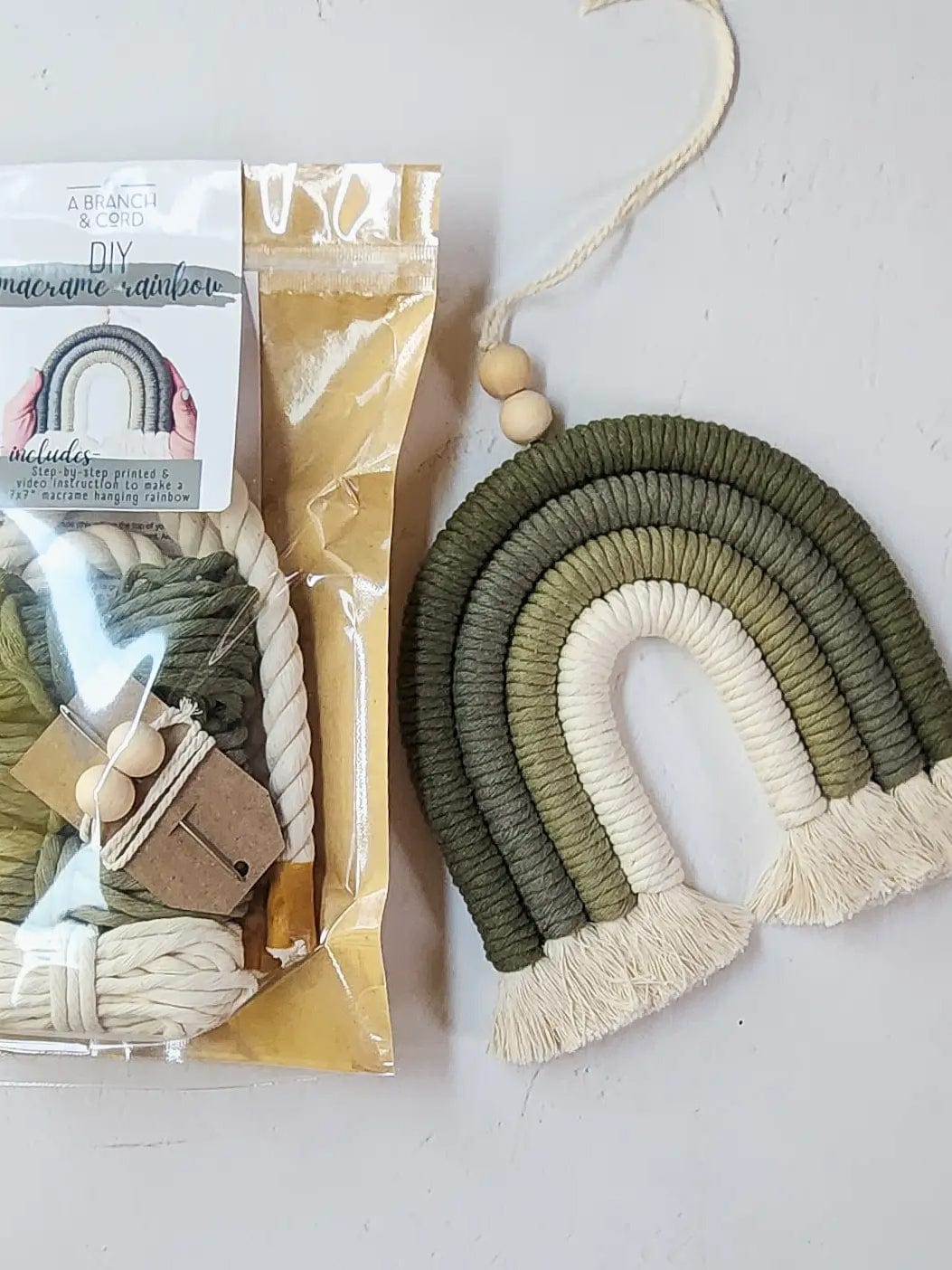 Olive DIY Rainbow Beginner Macrame Kit - Persephone's Hearth