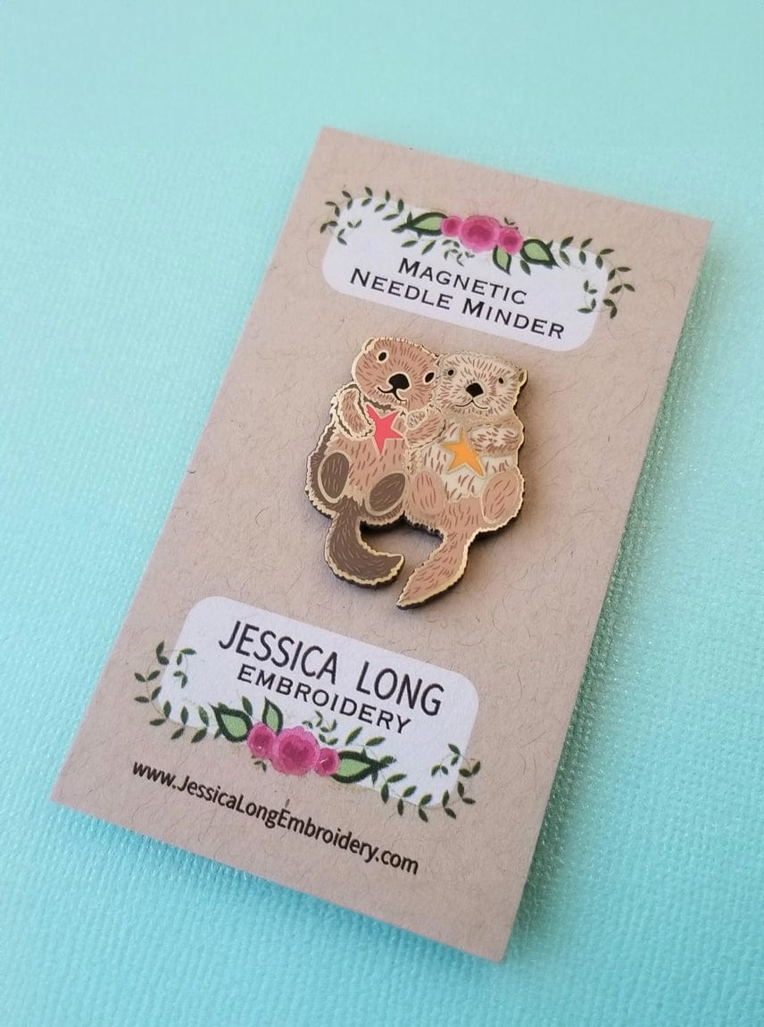 Otterly Adorable Enamel Needle Minder - Shop at Persephone's Hearth